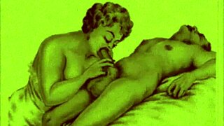 vintage erotic drawing from retro comic