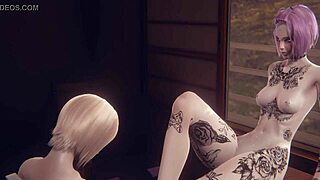 Hentai Futanari Alice Gets Footjob And Doggy Fucked.