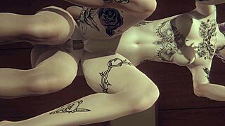 Hentai Futanari Alice Gets Footjob And Doggy Fucked.