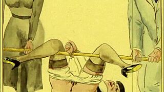 vintage erotic drawing from retro comic