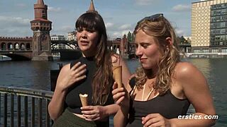 Blake and lindsey enjoy ice cream then each other