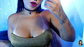 Gay guy on all fours licking cum from floor in JOI game