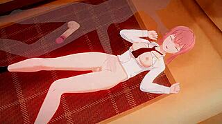 Miss Makima moans, 'I'm orgasming from this hardcore 3D hentai penetration.'