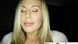 olivia austin teases with her big tits in the shower.