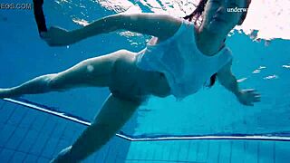 Horny teen gets naked and shows sexy body