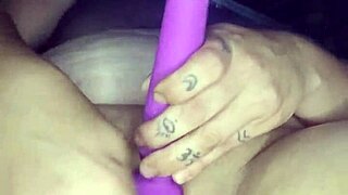 Blonde Latina Masturbates With Dildo Watching Her Squirt