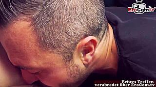 Thin german teen slut meets for car sex