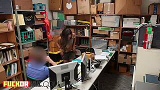 Does the delicious petite teen enjoy hard dicking in office uniform?