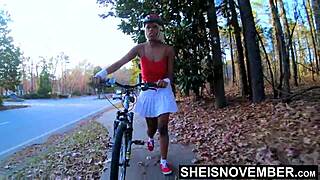 4k msnovember gets rough prone boned after riding bike