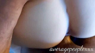 A mature, beautiful woman with an amazing ass has an orgasm while having anal sex