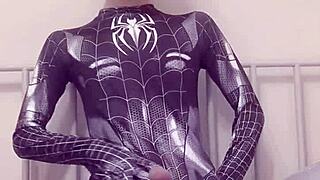Sexy Gay Teen 18+ Masturbates Like Spider-Man With Anal And Cum