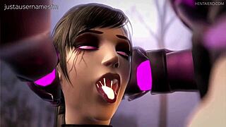 In a 3d compilation, characters engage in blowjob and sex scenes with big tits and ass