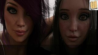 Catching elizabeth masturbating yet again, big tits on display in 3d hentai game