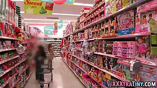 Tiny teen enjoys the experience