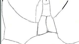 Drawing Black Big Booty In Doggy Style Position