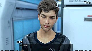 Red haired step sister stranded in space shower