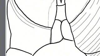 Drawing Black Big Booty In Doggy Style Position