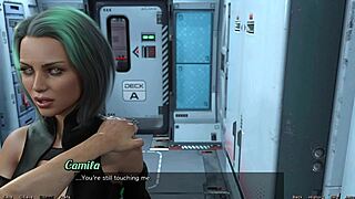 Red haired step sister stranded in space shower