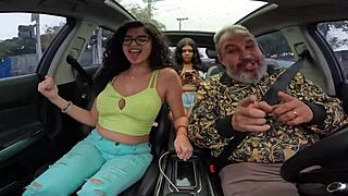 Naughty Teen Andry Silva Strips Naked at Party, Driving Guys Wild in Car