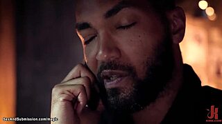 muscle guy ties up milf and babe, fucks them hard with choking.