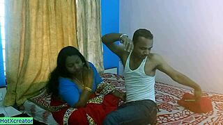 Indian bengali bhabhi cheats at work with dirty kissing and fucking