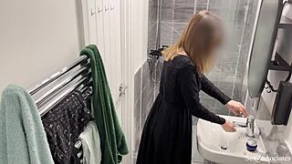 Caught an Arab girl masturbating in the shower