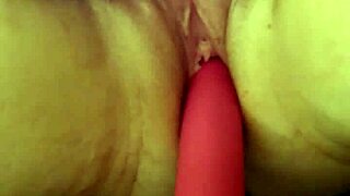 Sexy White Wife Cheating with Neighbor Using Dildo