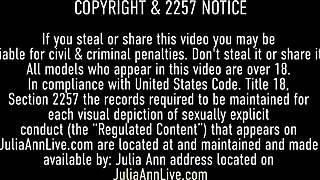 Big titty cougars Julia Ann and Jessica Jaymes eat moist muff