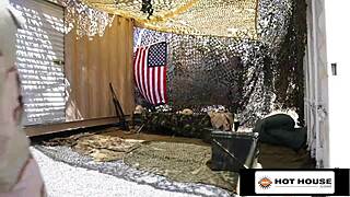 Army jocks going hard at the military base, intense session!