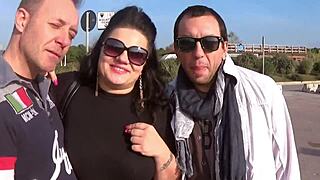 two milfs give blowjobs outdoors?