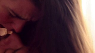 Spontaneous sex with passionate kissing and ball sucking in interracial couple