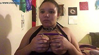 my first time trying nipple clamps on big tits in bdsm