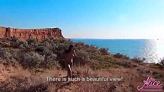 I Gave A Blowjob To A Big Dick Stranger, Then Doggy Sex With Creampie Outdoor After Naked Sunbathing!