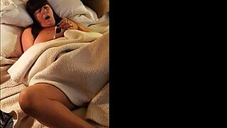 mom watches her young friend jerk off while masturbating herself