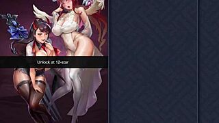 Bold groping of curvy rebel's pussy with kunai buttplug in kinky game