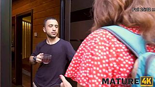 Mature Beauty Nails Sauna Boy in Steamy Shaved Pussy Action with Russian Granny Getting Wild