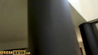 ebony babe clarissa claps ass on big hard cock