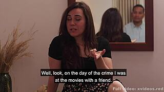 Police Officer Surprised Because She Isn't Wearing Underwear During Interrogation