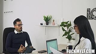 fighting for a promotion amanda rabbit mike zander with blowjob and tits