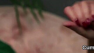 Hot Bombshell Gets Jizz Load On Her Face Sucking All The Semen!