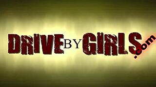 Kitty Jane Bent Over for Doggystyle Fucking Through Car Window in Public Orgy