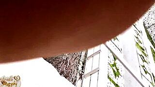 Hot Couple Caught Fucking on Balcony