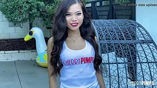 Asian babe vina sky chats backstage in exclusive interview