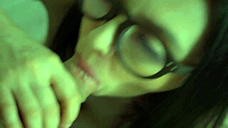 I sucked her males cock and got oral creampie from monster