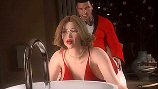 Horny guys slam trans woman in wild cartoon action