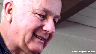 Pancake tits housewife swinger dives into deep anal fun