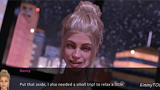 Slutty housewife teases big cocks in shorts by jacuzzi.