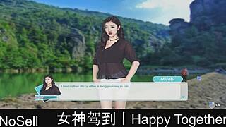 Happy couple enjoys dating game part16