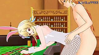 Paimon, Lumine, and Aether in Wild Genshin Impact Hentai Sex Scene