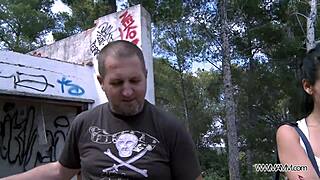 Damn, chubby punk slut drilled hard in public ass!